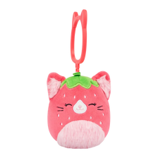 Squishmallows sleutelhanger Olma de aardbeienkat, 9 cm