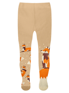 Collants antidérapants pour enfants Renard avec écharpe