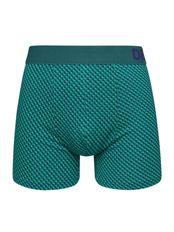 Boxer à motifs bleu et vert pour hommes