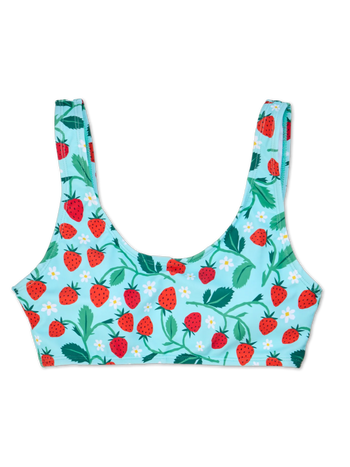 Haut de bikini de sport rigolo Petites fraises