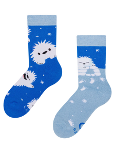 Vrolijke warme kindersokken Kleine Yeti