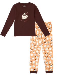 Pyjama rigolo pour femmes Café endormi