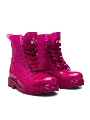 Bottes de pluie à paillettes roses pour enfants