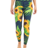Legging de sport rigolo Tournesol et feuilles