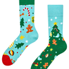 Chaussettes rigolotes Arbre de Noël et ornements