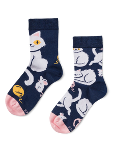 Vrolijke kindersokken Speels katje