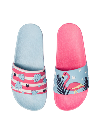 Vrolijke sliders voor kinderen Love flamingo's