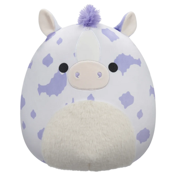 Peluche Squishmallows de 30 cm Abelita le cheval Appaloosa lavande