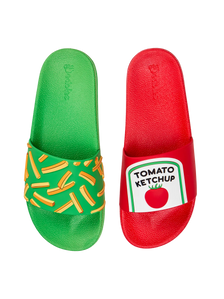 Vrolijke sliders voor kinderen Frietjes met ketchup