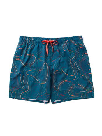 Short de bain rigolo pour hommes Lignes topographiques