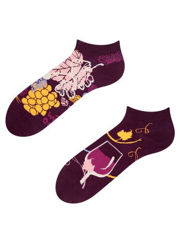 Socquettes rigolotes Vin rouge