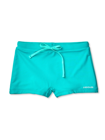 Turquoise elastisch zwemshort voor kinderen