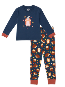 Vrolijke kinderpyjama Egel en paddestoelen
