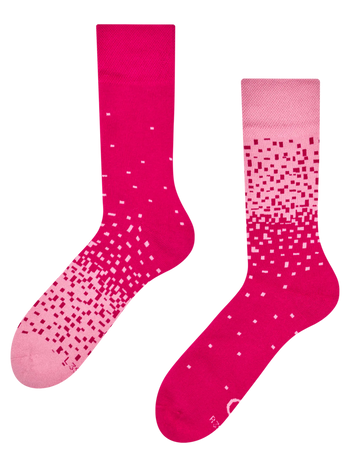 Chaussettes chaudes rose foncé et rose clair