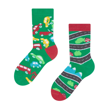Chaussettes rigolotes pour enfants Voitures