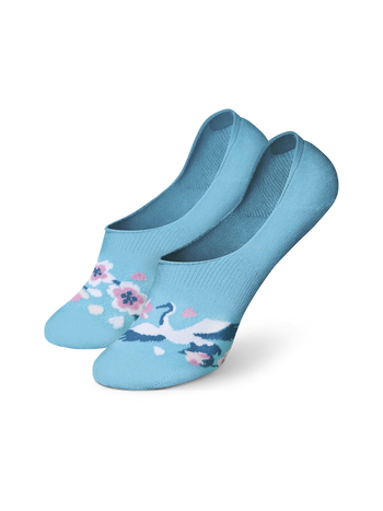 Chaussettes invisibles rigolotes Sakura et Héron