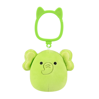 Porte-clés peluche Squishmallows de 9 cm Franky l'éléphant vert citron
