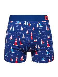 Boxer rigolo pour hommes Phare et bateaux à voile