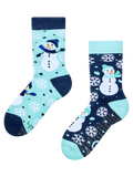Chaussettes chaudes antidérapantes pour enfants Bonhomme de neige joyeux