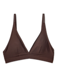 Bralette triangulaire sans coutures marron chocolat