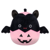 Squishmallows Emily de zwarte vleermuis in roze pompoen, 20 cm