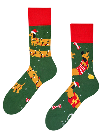 Chaussettes rigolotes Teckel et cadeaux