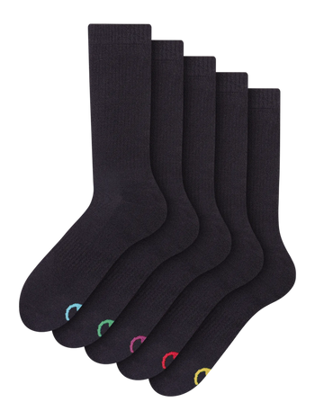 Lot de 5 chaussettes de sport classiques noires