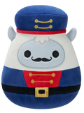 Squishmallows Yuri de witte Yeti in blauw notenkrakerpak, 20 cm