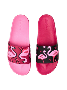 Vrolijke sliders voor kinderen Flamingo's & harten