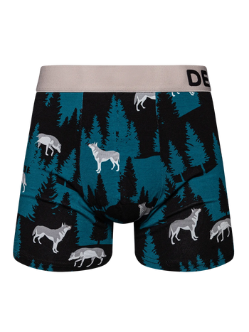 Boxer rigolo pour hommes Loup hurlant à la pleine lune