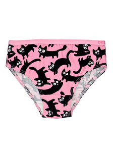 Vrolijke meisjesslips Roze katten