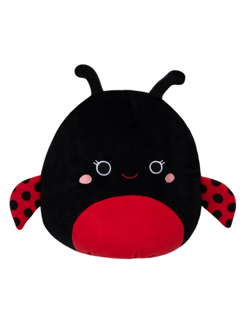 Peluche Squishmallows de 35 cm Trudy la coccinelle noire