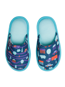 Vrolijke kinderslippers Verkeer