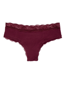 Kanten damesslip bordeaux