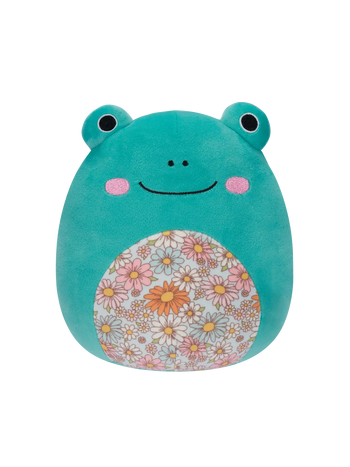Peluche Squishmallows de 20 cm Robert la grenouille aquatique avec ventre floral