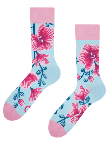 Chaussettes rigolotes Orchidée