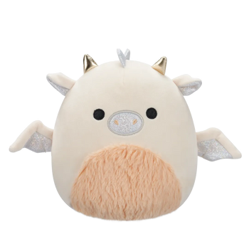 Squishmallows Buck de room en perzik draak met pluizige buik, 20 cm