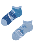 Socquettes rigolotes pour enfants Requin gris