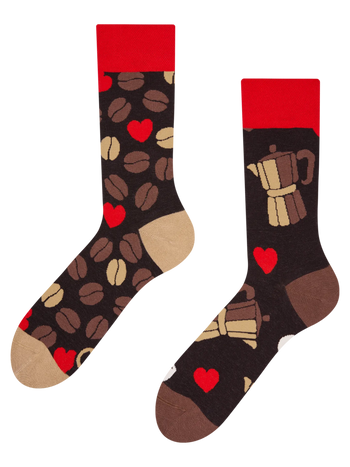 Chaussettes rigolotes Amour du café