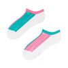 Chaussettes fonctionnelles roses et turquoise pour baskets