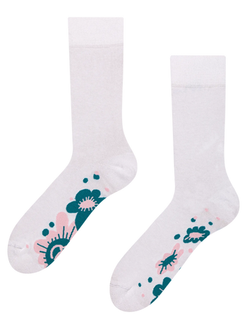 Chaussettes rigolotes Fleurs pastels