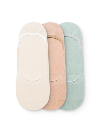 Paquet de 3 chaussettes invisibles classiques Plage sablonneuse