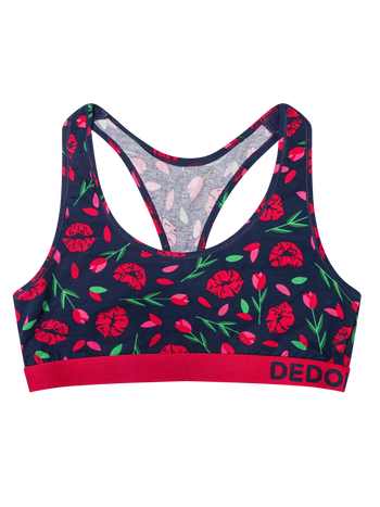 Vrolijke damesbralette Tulpen en kussen