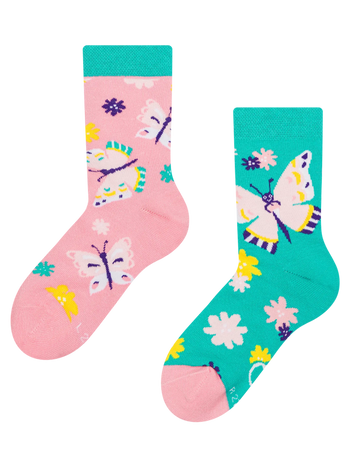 Chaussettes rigolotes pour enfants Papillons doux