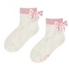 Chaussettes cutecore pour filles Nœud rose