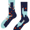 Chaussettes rigolotes Lama et cœurs