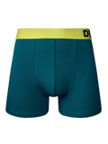 Boxer bleu sarcelle et jaune pour hommes