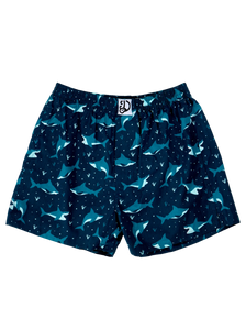 Caleçon rigolo pour hommes Requin Bleu