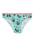 Vrolijke damesslip Panda en hartjes