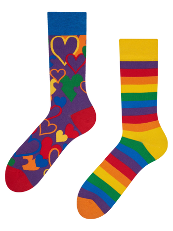 Chaussettes rigolotes Amour multicolore
